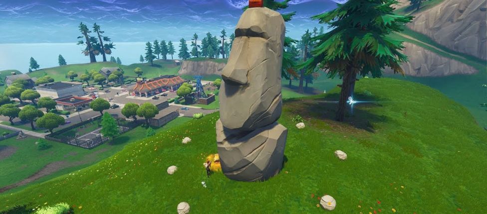 como completar a missao vasculhe a area para onde as cabecas de pedra estao olhando - fortnite fontes salgadas