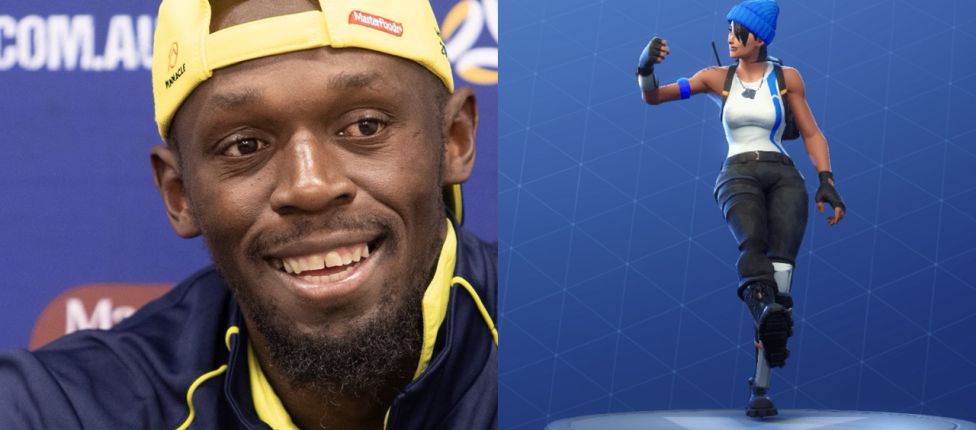 Usian Bolt comemora gol com dança de Fortnite