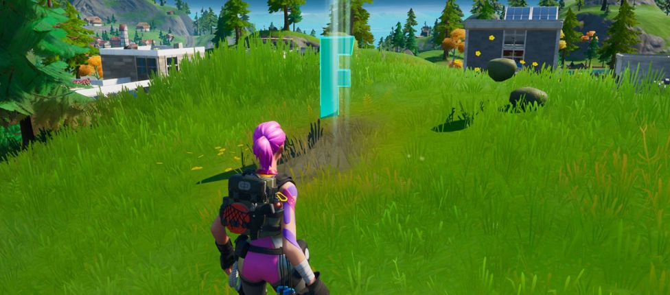 Localização da letra “F” na Tela de Carregamento Novo Mundo no Fortnite