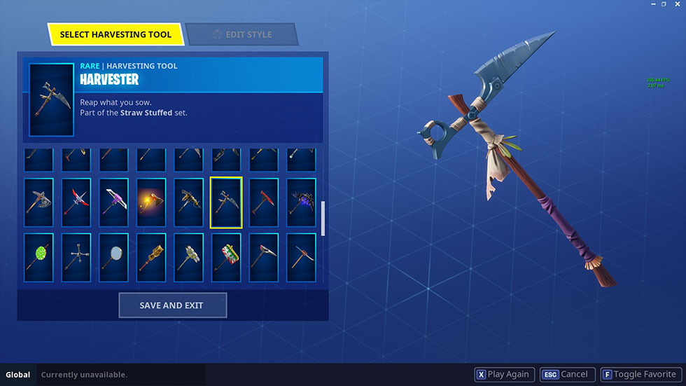 nova picareta harvester imagem reproducao mystxcleaks - foto de todas as picaretas do fortnite