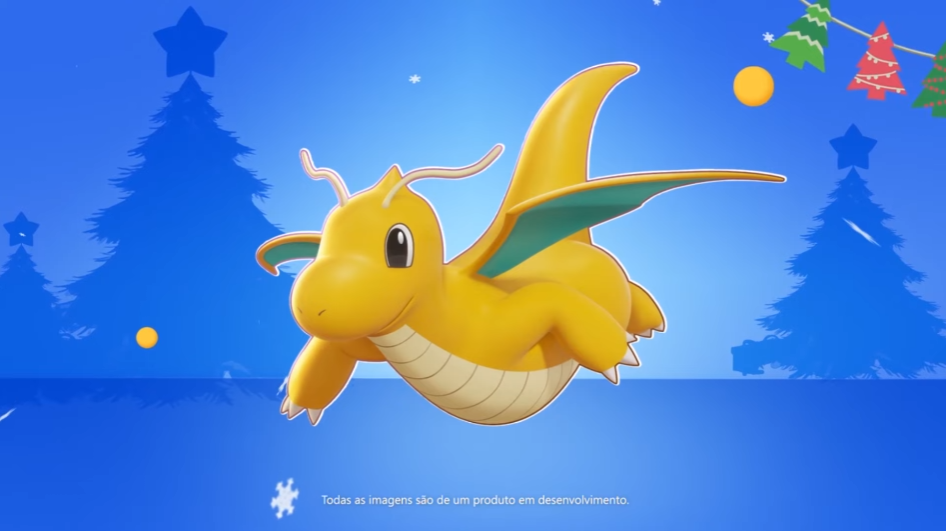 Dragonite chegará durante os eventos natalinos (Imagem: Pokémon Company/Timi Studio Group)