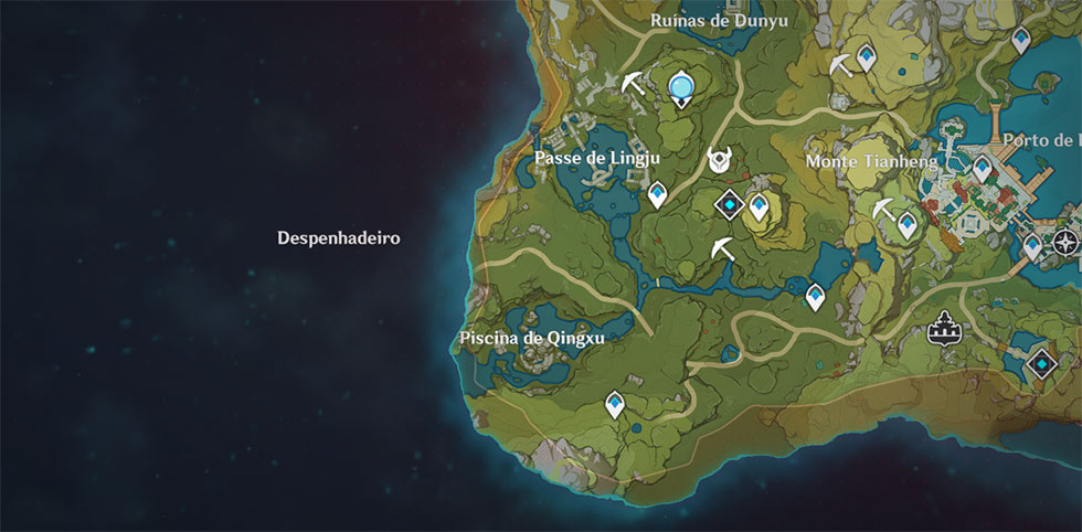 Despenhadeiro já pode ser visto no mapa (Imagem: Reprodução)