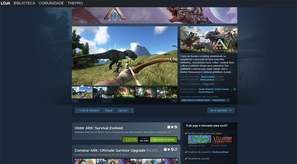ARK: Survival Evolved fica de graça para PC via Steam; veja requisitos