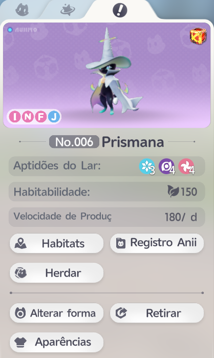 Verificando as aptidões do Aniimo (Imagem: Reprodução)